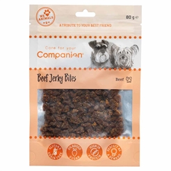 Companion Beef Jerky Bites Små Tørrede Okse Bidder 80g